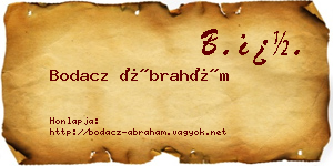 Bodacz Ábrahám névjegykártya